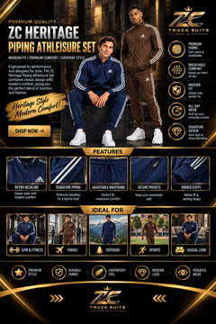 ZC HERITAGE PIPING ATHLEISURE TRACK SUIT