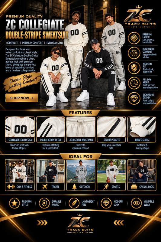 ZC COLLECTION DOUBLE-STRIPE SWEATSUIT